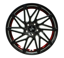 20 5/120 Keskin Tuning  BLACK PAINTED RED INSIDE  KT20