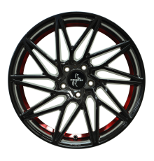 20 5/120 Keskin Tuning  BLACK PAINTED RED INSIDE  KT20