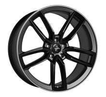 20 5/112 Keskin Tuning MATT BLACK LIP POLISH KT21