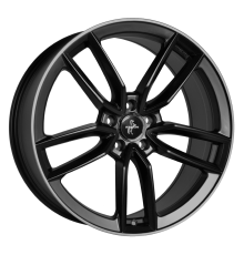 20 5/112 Keskin Tuning MATT BLACK LIP POLISH KT21