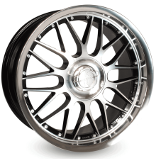 22 5/112 + 130 Keskin Tuning BLACK FRONT POLISH STEEL LIP KT4